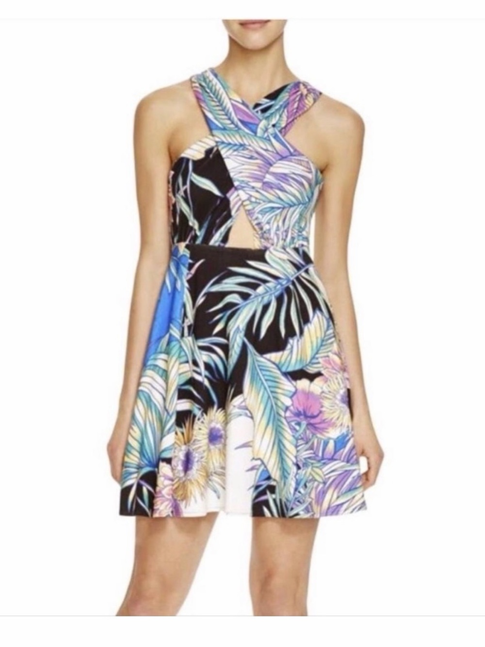 Mara Hoffman Cross Neck Mini Dress